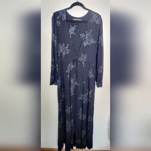 Christy Dawn Audrey Dress Navy Floral Maxi S Cottagecore Prairie